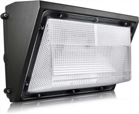 img 4 attached to Commercial Grade Luxrite LED Wall Pack With Dusk To Dawn Sensor: 45W, 5000K, 5120 Lumens, IP65 Waterproof, Dimmable, Ideal For Outdoor Security Lighting