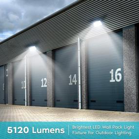 img 1 attached to Commercial Grade Luxrite LED Wall Pack With Dusk To Dawn Sensor: 45W, 5000K, 5120 Lumens, IP65 Waterproof, Dimmable, Ideal For Outdoor Security Lighting