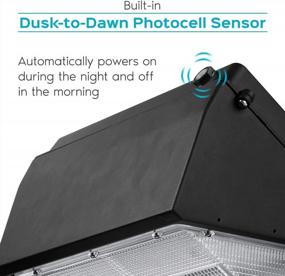 img 3 attached to Commercial Grade Luxrite LED Wall Pack With Dusk To Dawn Sensor: 45W, 5000K, 5120 Lumens, IP65 Waterproof, Dimmable, Ideal For Outdoor Security Lighting