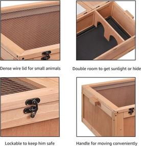 img 1 attached to 🐢 Unipaws Tortoise House Starter Kit: All-in-One Indoor & Outdoor Habitat for Small Animals – Includes Enclosure, Tray, Reptile Carpet, 2 Food Bowls - Updated Version