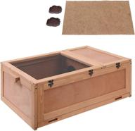 🐢 unipaws tortoise house starter kit: all-in-one indoor & outdoor habitat for small animals – includes enclosure, tray, reptile carpet, 2 food bowls - updated version logo