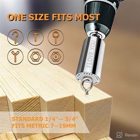 img 2 attached to Universal Socket Tools for Men: Super Grip Set with Power Drill Adapter - Perfect Stocking Stuffers, Birthday Gifts, Cool Gadgets for Dad, Husband, Boyfriend - Fits 1/4'' to 3/4'' Standard Sizes