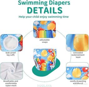 img 3 attached to 🩱 Swim Diapers for Toddlers, Reusable & Adjustable with Stylish Lightweight Design, Ideal for Swimming Lessons & Baby Shower Presents, Age Range: 9 Months - 3 Years, Weight Range: 20 - 40 lbs