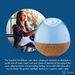 img 1 attached to artnaturals Essential Oil Diffuser & Baby White Noise Sound Machine: 6 Soothing Sounds for Sleep Therapy - Aromatherapy Humidifier with Night Light, Ideal for Babies, Kids & Adults