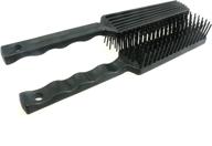 🐴 2 pack horse pet detangler plastic comb for long tail mane forked comb - black логотип