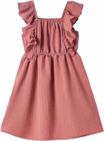 img 4 attached to Vintage Princess Dresses For Toddler Girls - Niyage Flutter Sleeve Square Neck Ruffle Design