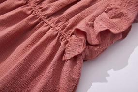 img 1 attached to Vintage Princess Dresses For Toddler Girls - Niyage Flutter Sleeve Square Neck Ruffle Design