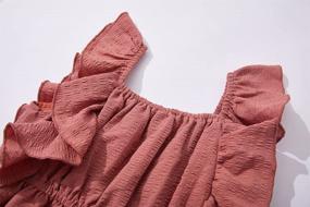 img 3 attached to Vintage Princess Dresses For Toddler Girls - Niyage Flutter Sleeve Square Neck Ruffle Design