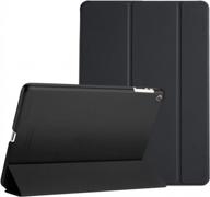protective and stylish procase ipad 2 3 4 case – thin and lightweight stand cover with sleek translucent frosted back in black logo