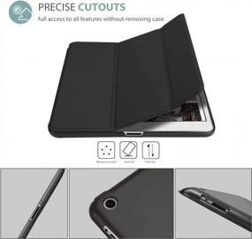 img 2 attached to Protective And Stylish ProCase IPad 2 3 4 Case – Thin And Lightweight Stand Cover With Sleek Translucent Frosted Back In Black