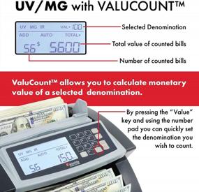img 3 attached to Cassida 5520 UV/MG - High-Speed Money Counter With ValuCount, UV/MG/IR Counterfeit Detection, Add And Batch Modes - Large LCD Display & 1,300 Notes/Minute Counting Speed - Ideal For US Currency