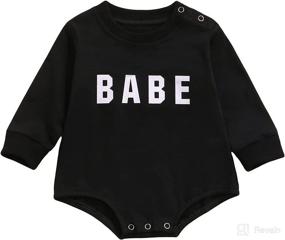 img 4 attached to Crewneck Sweatshirt Oversized Bodysuit Daisy Brown Apparel & Accessories Baby Boys