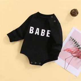 img 3 attached to Crewneck Sweatshirt Oversized Bodysuit Daisy Brown Apparel & Accessories Baby Boys