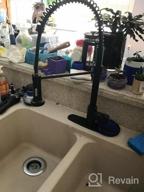 img 1 attached to Upgrade Your Kitchen With GAPPO'S Commercial Solid Brass Matte Black Faucet With Pull-Down Sprayer review by Mark Loebis
