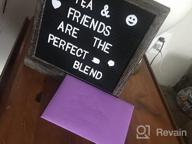 img 1 attached to 🌿 10x10 Rustic Wood Frame Double Sided Felt Letter Board - Includes 750 Precut Letters, Months & Days, Extra Cursive Words - Wall & Tabletop Display - Letters Organizer - Farmhouse Wall Decor Message Board review by Scott Matute