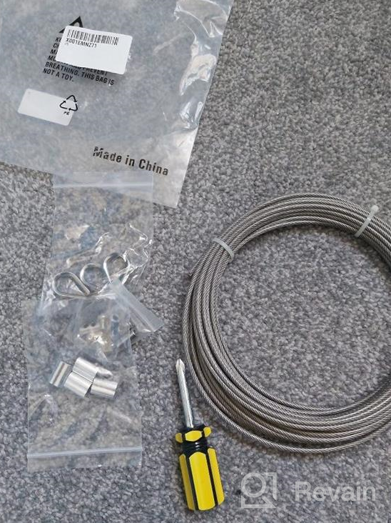 img 1 attached to 1/8" Wire Rope Kit - 66Ft/20M Stainless Steel Cable With Clamps, Thimbles & Crimping Loop For Cable Railing review by Mariealphonse Seattle