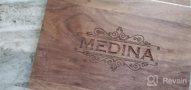 img 1 attached to Personalized Wedding Gift For Couples - Engraved Wooden Cutting Board - Monogrammed Present For Newlyweds Great Kitchen Decor & Functionality! review by Lucas Rowe