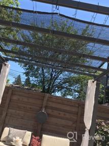 img 5 attached to 50% 6X6.6 футовый солнцезащитный шортклет с люверсами, сетка для сада, растений, цветов, курятника и теплицы, устойчивый к УФ-лучам солнца крышка - BeGrit