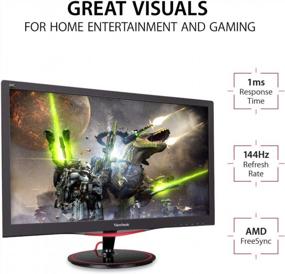img 3 attached to 🖥️ Enhance Your Viewing Experience with ViewSonic VX2458 MHD Monitor: FreeSync, Flicker-Free 144Hz, Blue Light Filter, and More!