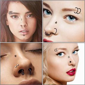 img 1 attached to Stylish 32 Piece Nose Ring Set For Men And Women By Longbeauty - Perfect For Cartilage, Tragus And Piercing Enthusiasts!
