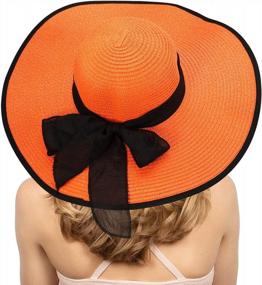 img 3 attached to Stay Chic And Protected: Women'S Foldable Floppy Straw Hat - Perfect For Summer Beach Days!