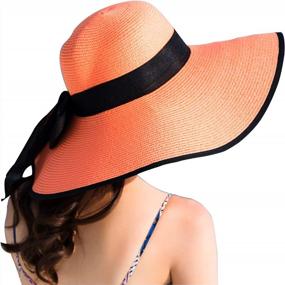 img 4 attached to Stay Chic And Protected: Women'S Foldable Floppy Straw Hat - Perfect For Summer Beach Days!