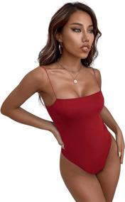 img 4 attached to SweatyRocks Sweetheart Bodycon Leotard Bodysuit Women's Clothing via Bodysuits