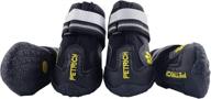 ceesc waterproof dog boots: adjustable reflective straps, anti-slip sole - black, 4pcs логотип