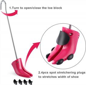 img 3 attached to Adjustable Shoe Stretcher For Women And Men - Ideal For Boots And Wide Feet - Unisex Shoe Trees For Stretching Shoes