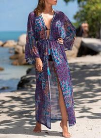 img 1 attached to Stylish And Versatile Shermie Kimonos For Women - Perfect Beach And Pool Cover-Ups