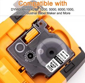 img 3 attached to 4 Pack Of Durable, Replaceable Nylon Label Tape For Dymo Rhino 5200, 4200 And More!