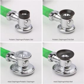 img 3 attached to Enhance Your Examination With ADC 641NY Adscope 641 Sprague Stethoscope: 5 Interchangeable Chestpiece Options In Neon Yellow