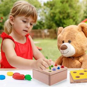 img 2 attached to 🎁 Montessori Toy Box Set for 1 Year Olds: Object Permanence, Coin Bank, Color Matching, Carrot Harvest Game - Educational Gifts for 10 Month+ Toddlers