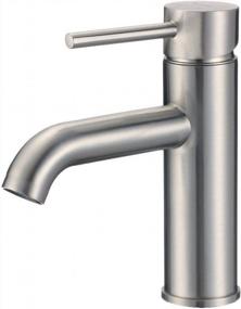 img 4 attached to Brushed Nickel Single Handle Bathroom Faucet (5 7/8" X 7 9/16") By Ratel