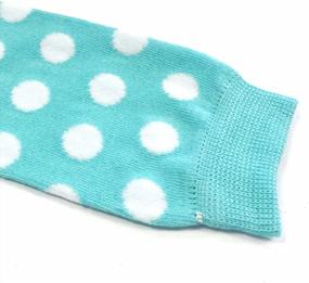 img 2 attached to Polka Dot And Solid Color Leg Warmers For Babies By Bowbear