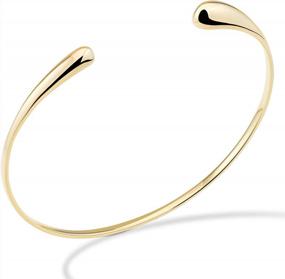 img 4 attached to Handcrafted Italian Miabella Adjustable Teardrop Cuff Bracelet In 925 Sterling Silver Or 18Kt Gold