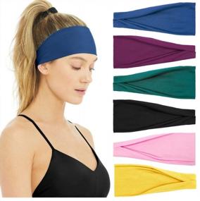 img 4 attached to Sweat Wicking Workout Headbands For Women - Ideal For Yoga, Exercise And Fitness