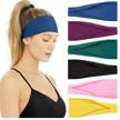 sweat wicking workout headbands for women - ideal for yoga, exercise and fitness logo