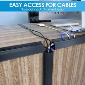 img 1 attached to 4-Pack Yecaye Under Desk Cable Management Tray - 63In Cord Cover, PVC Organizer For Easy Installation - L15.7In W2.7In H2.5In