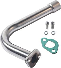 img 4 attached to 🏎️ Welcho Exhaust Pipe: Female Threaded for Predator 212cc 196cc Go Kart & Mini Bike, Honda GX160 & GX200, Coleman Powersports CT200U