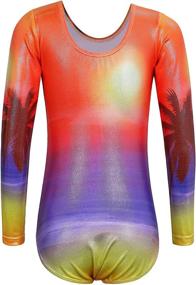 img 3 attached to BAOHULU Gymnastics Leotards Athletic B181_Orange_12A Girls' Clothing in Active