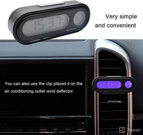 img 3 attached to 🚗 Multi-function Car Time Clock Thermometer with LED Digital Display and Backlight - Stay Informed on the Go!