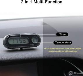 img 2 attached to 🚗 Multi-function Car Time Clock Thermometer with LED Digital Display and Backlight - Stay Informed on the Go!