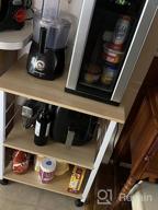 img 1 attached to Sogesfurniture 3-Tier Kitchen Utility Cart With Storage - Microwave Oven Stand, Baker'S Rack & Wheels - Black Brown review by Caleb Eichbauer
