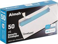 50 self-seal envelopes security tinted no window 24 lb size 3-5/8 x 6-1/2 inches white 50 count enveguard (34650) логотип