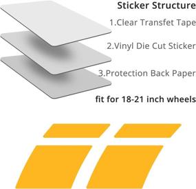 img 2 attached to 6Pcs Car Wheel Rim Decal Stripes