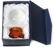 хрустальный шар с подставкой из смолы льва, 3 дюйма (80 мм), прозрачная хрустальная сфера для украшения, фотографии, гадания и гадания - подарочная коробка в комплекте логотип