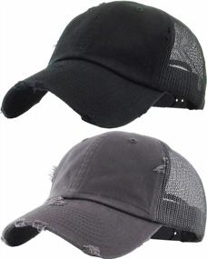 img 2 attached to Adjustable Athletic Trucker Hat Mesh Baseball Cap Dad Hat By Funky Junque