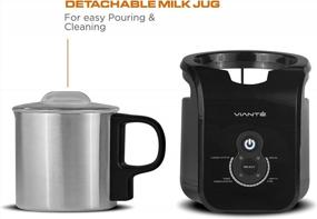 img 2 attached to Efficient Electric Milk Frother: Hot And Cold Functions With Removable Frothing Container For Lattes, Cappuccinos, And Hot Chocolate. Guaranteed Dishwasher Safe!