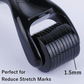 img 3 attached to Titanium Microneedle Roller For Beard And Hair Growth - 540 Needles, Home Use Body Roller With Storage Case